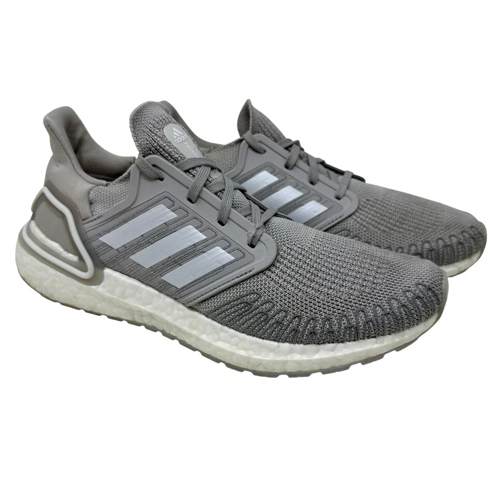 Adidas Ultraboost 20 Grey Silver‎ Primeblue Running Shoes Size Women's 8.5